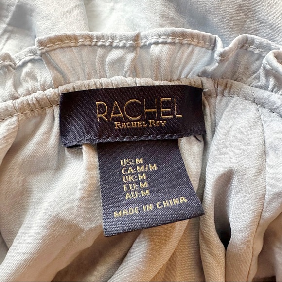 Rachel Roy Light Blue Flowy Peasant Blouse - Picture 6 of 6